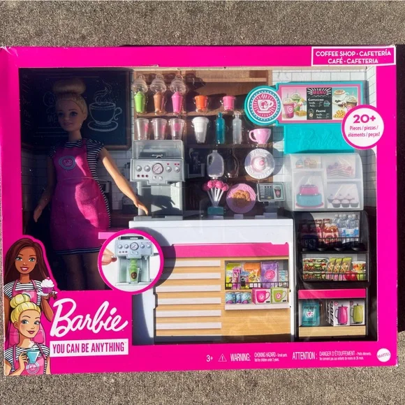 BNWT Barista Barbie You Can Do Anything 2019 Coffee Shop